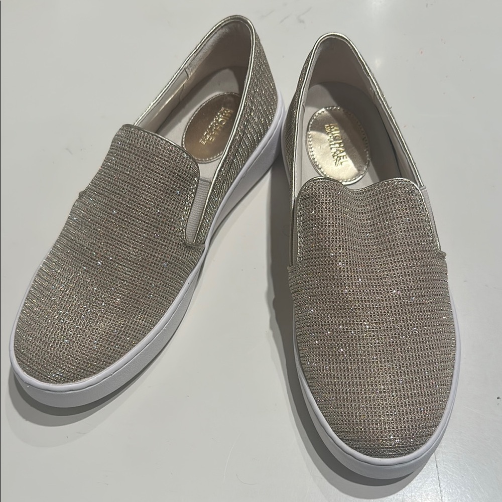 Michael Kors Gold Slip-On Sneakers